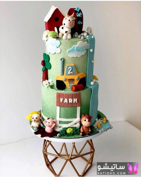 کیک تولد عاشقانه لاکچری