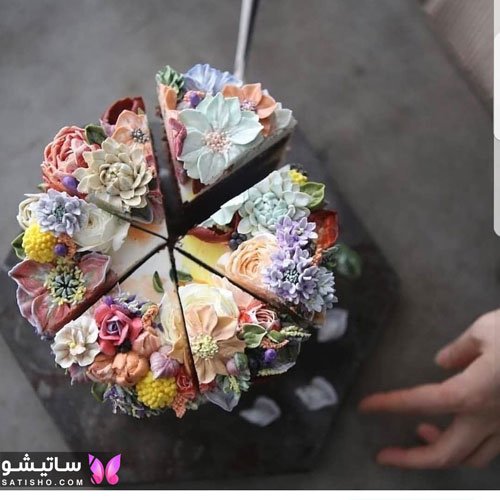 کیک تولد عاشقانه لاکچری