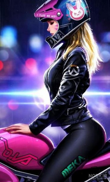  عکس دختر با موتور واقعی