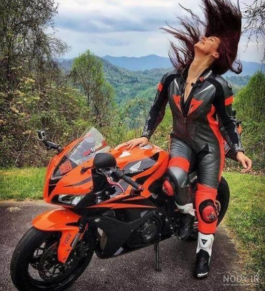  عکس دختر با موتور واقعی