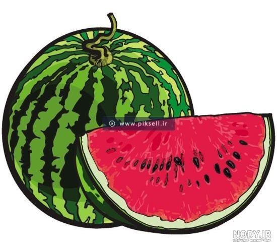 عکس هندوانه قاچ شده کارتونی