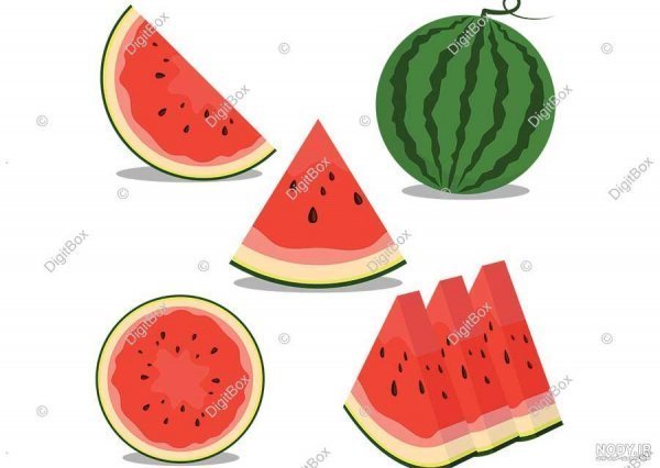  عکس هندوانه قاچ شده کارتونی