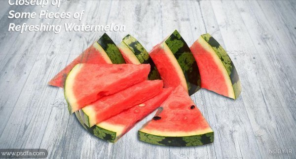  عکس هندوانه قاچ شده کارتونی