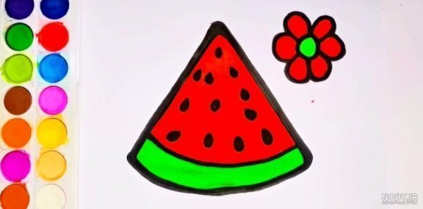  عکس هندوانه قاچ شده کارتونی