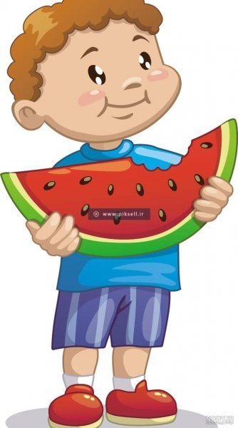  عکس هندوانه قاچ شده کارتونی