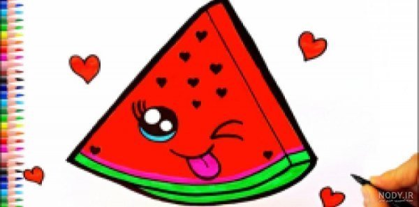  عکس هندوانه قاچ شده کارتونی