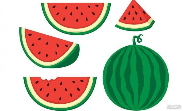  عکس هندوانه قاچ شده کارتونی