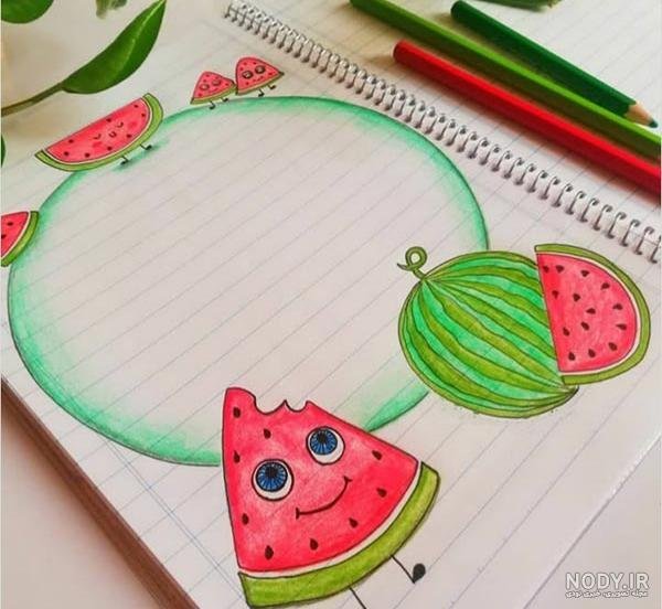  عکس هندوانه نقاشی