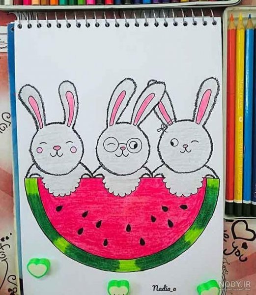  عکس هندوانه نقاشی