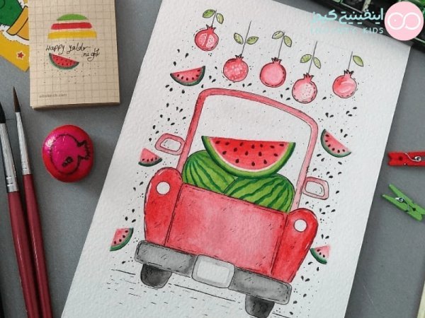  عکس هندوانه نقاشی