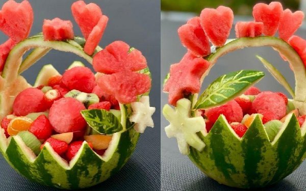 تزیین هندوانه قاچ شده