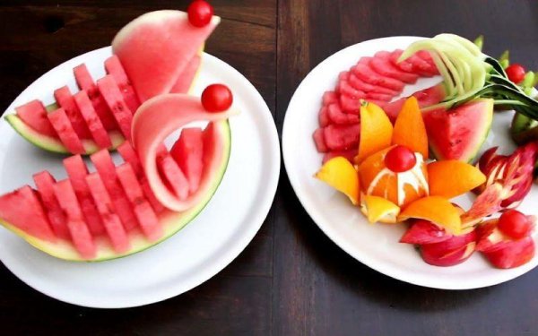 تزیین هندوانه قاچ شده