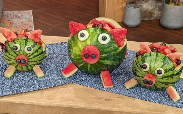 تزیین هندوانه قاچ شده