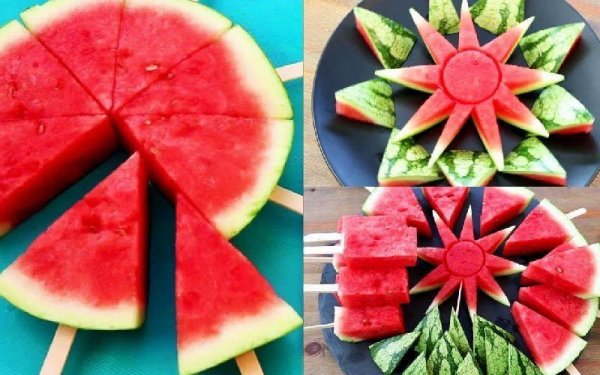 تزیین هندوانه قاچ شده