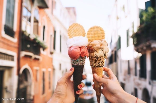  عکس بستنی توت فرنگی