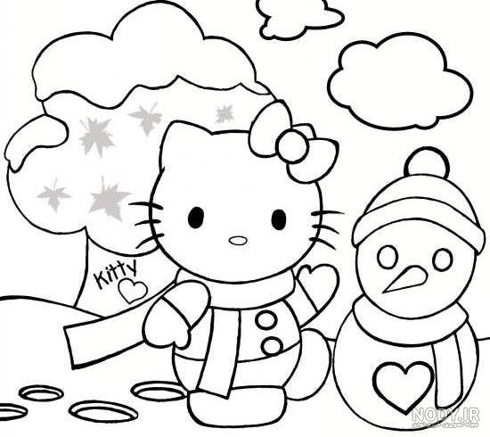  عکس هلو کیتی برای نقاشی