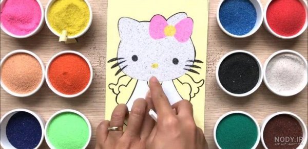  عکس هلو کیتی برای نقاشی