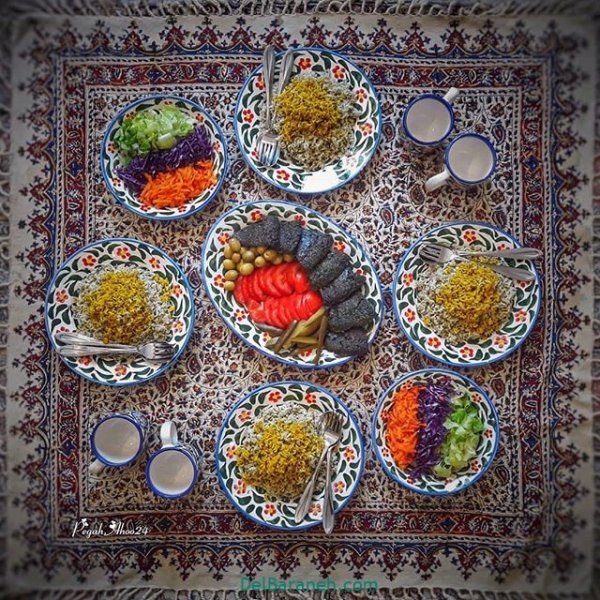  عکس از سفره غذاهای ایرانی