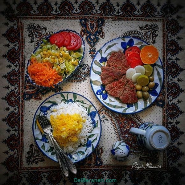  عکس از سفره غذاهای ایرانی