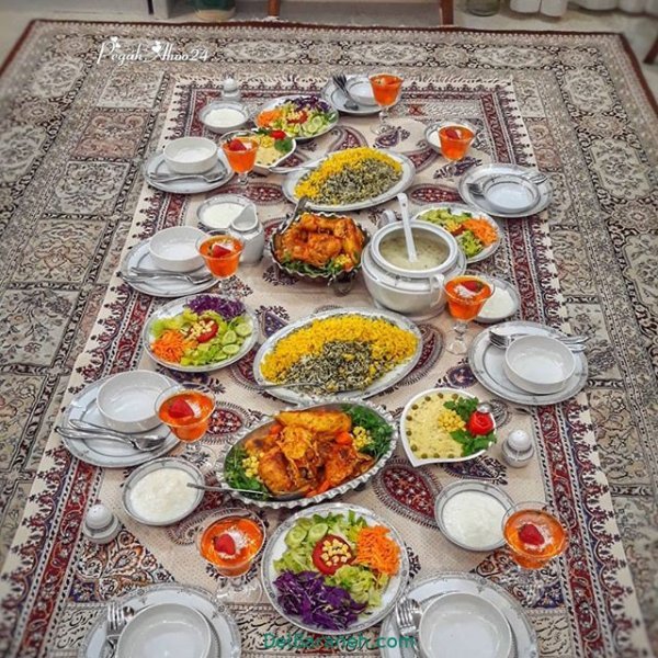  عکس از سفره غذاهای ایرانی