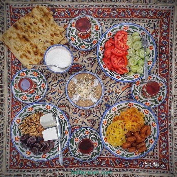  عکس از سفره غذاهای ایرانی