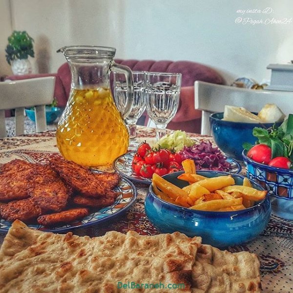  عکس از سفره غذاهای ایرانی