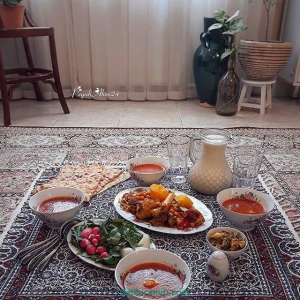  عکس از سفره غذاهای ایرانی