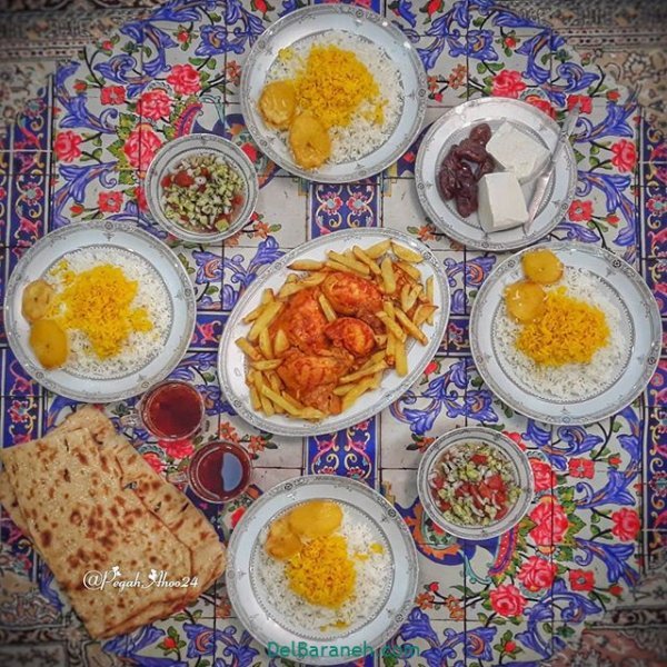  عکس از سفره غذاهای ایرانی
