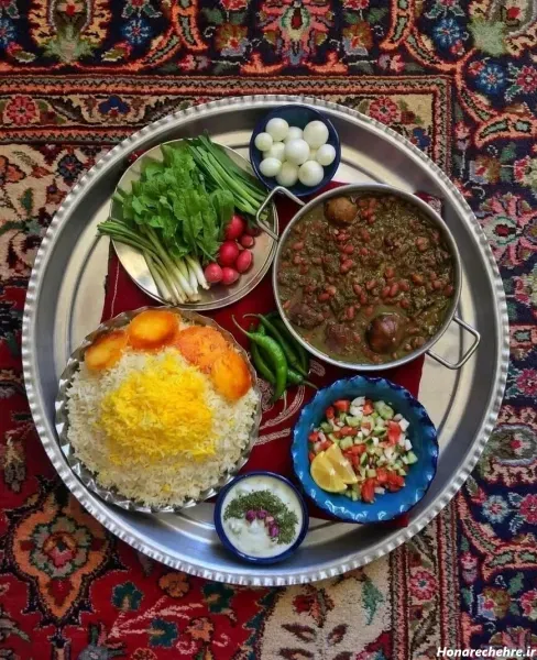  عکس سفره غذای ایرانی ساده