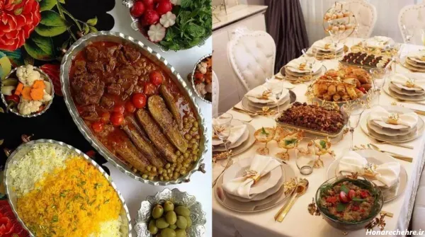  عکس سفره غذای ایرانی ساده