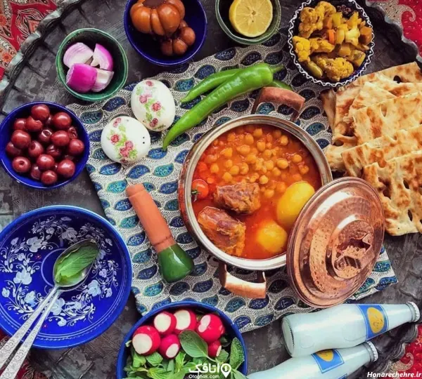  عکس سفره غذای ایرانی ساده