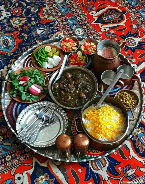  عکس سفره غذای ایرانی ساده
