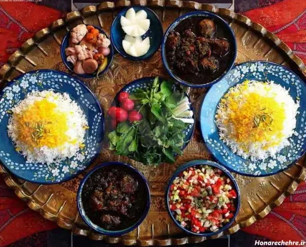 عکس سفره غذای ایرانی ساده
