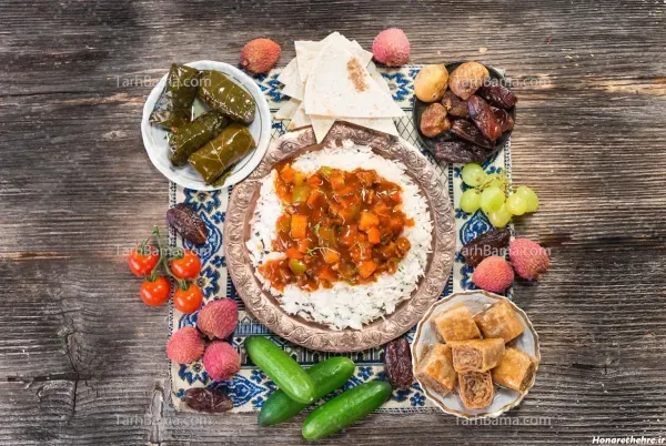  عکس سفره غذای ایرانی ساده