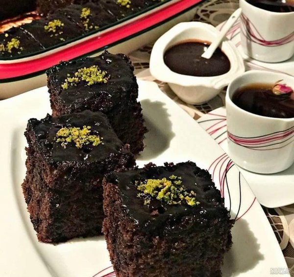  عکس کیک خیس کاکائویی خوشمزه