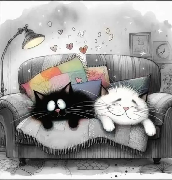 عکس پروفایل گربه و دختر