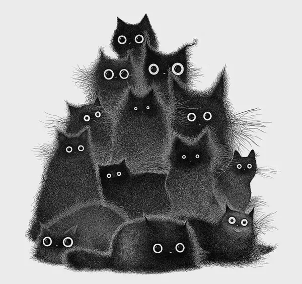 عکس پروفایل گربه و دختر