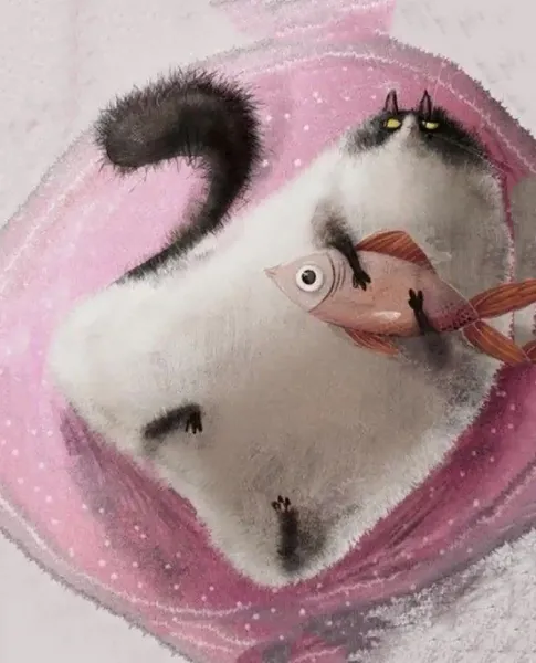 عکس پروفایل گربه و دختر