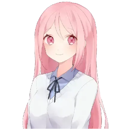عکس دختر انیمه ای کیوت با موهای بلند