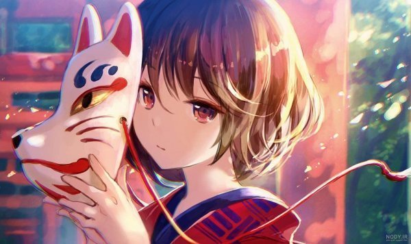  عکس دختر انیمه ای ژاپنی با لباس کیمونو