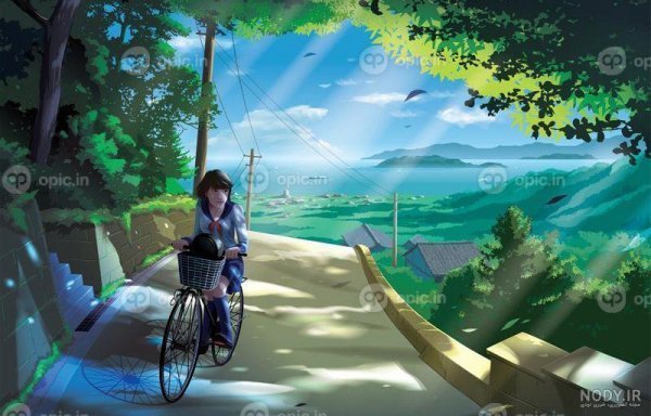  عکس دختر انیمه ای ژاپنی با لباس کیمونو