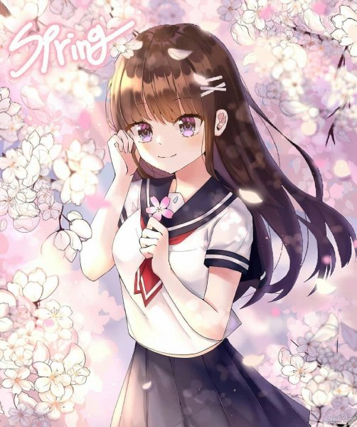  عکس دختر انیمه ای با لباس مدرسه