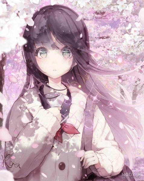  عکس دختر انیمه ای با لباس مدرسه