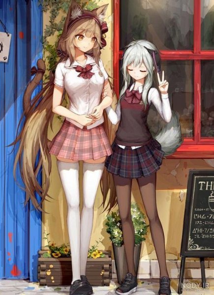  عکس دختر انیمه ای با لباس مدرسه