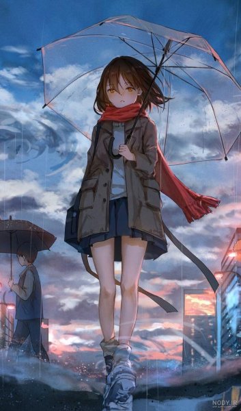  عکس دختر انیمه ای با لباس مدرسه