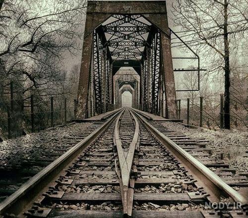  عکس ریل قطار غمگین