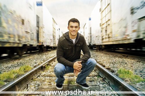  عکس با ریل قطار مردانه