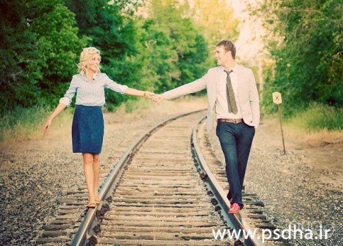  عکس با ریل قطار مردانه