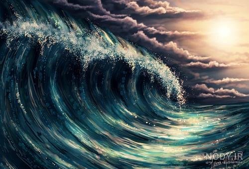 عکس طوفان دریا