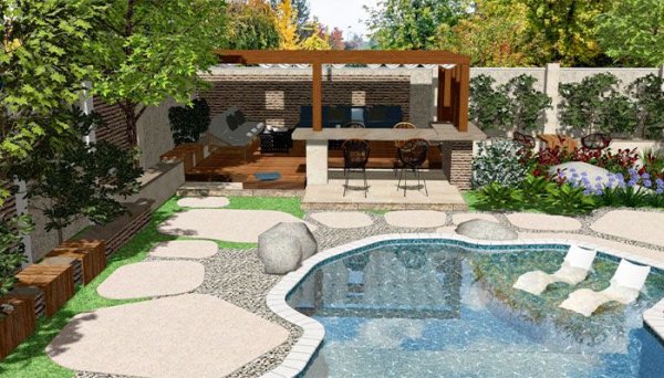 عکس باغچه شیک و لاکچری